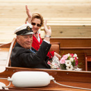 King Harald and Queen Sonja in the barge that will take them back to the Royal Yacth (Photo: Ned Alley / NTB scanpix)